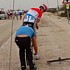 Kim Kirchen has a puncture during the fifth stage of the Tour of Qatar 2007